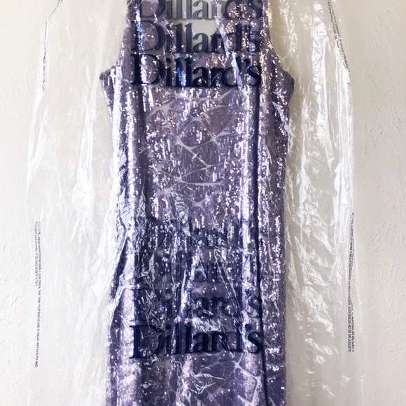NWT Metallic Lilac Gianni Bini Cocktail Dress - Picture 7 of 8